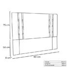 Cabeceira Genova Corano Marron Solteiro 0,90cm Spezzia