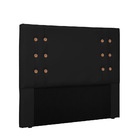 Cabeceira Gênova Para Cama Box Casal 140 Cm Corino Preto S04