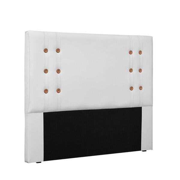 Cabeceira Gênova Para Cama Box Casal 140cm Corino Branco