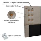 Cabeceira Gênova Para Cama Box Casal 140cm Linho Areia