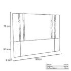 Cabeceira Gênova Para Cama Box King 195cm Linho Areia