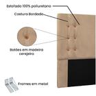 Cabeceira Gênova Para Cama Box King 195cm Suede Bege