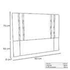 Cabeceira Gênova Para Cama Box Solteiro 90 Cm Suede Cinza S04