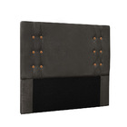 Cabeceira Gênova Para Cama Box Solteiro 90 Cm Suede Cinza S04