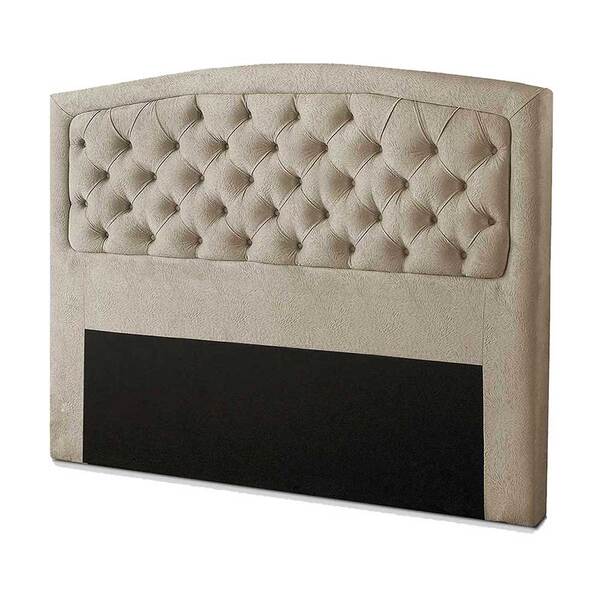 Cabeceira Geovana 160 Cm Queen Suede Veludo Bege