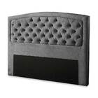 Cabeceira Geovana 160 Cm Queen Suede Veludo Cinza