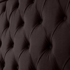 Cabeceira Geovana 193 Cm King Suede Veludo Marrom - Click Ara