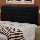 Cabeceira Giovana Cama Box King Casal 195 Cm Suede Preto