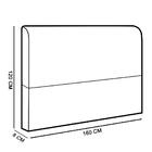 Cabeceira Giovana Cama Box Queen Casal 160 Cm Suede Bege