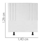 Cabeceira Grécia 140cm Casal Suede Branco