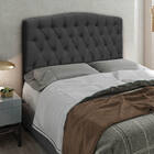 Cabeceira Greta Para Cama Box Casal 140 Cm Linho Grafite- D'r