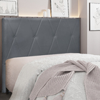 Cabeceira Havana 1,60 Veludo Zahav Estofados Cinza