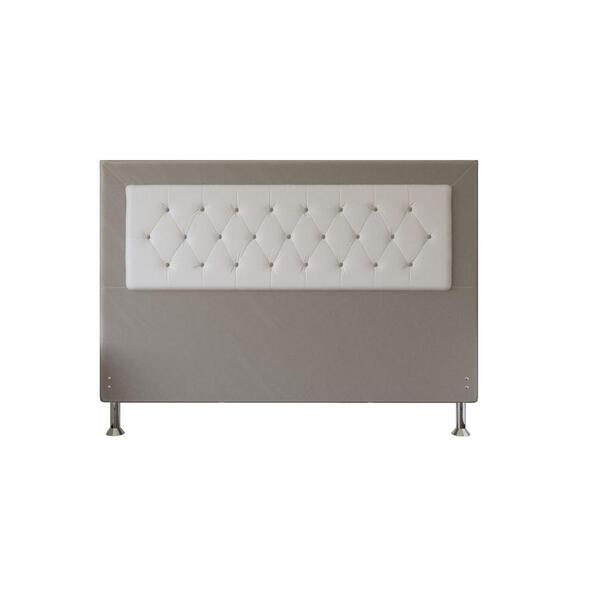 Cabeceira Havana 1,95 Cm Cama Box King Size Suede Bege