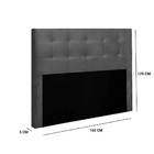Cabeceira Helena 160cm Suede Cinza Bnn Decor