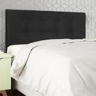 Cabeceira Helena Cama Box Casal 140 Cm Suede Preta