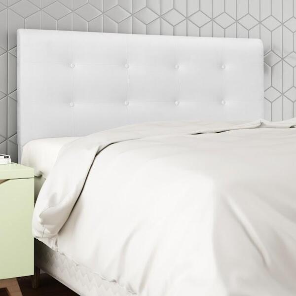 Cabeceira Helena Cama Box Casal 140 Corina Branca