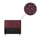 Cabeceira Hex Casal Veludo Vinho 140cm Bnn Decor