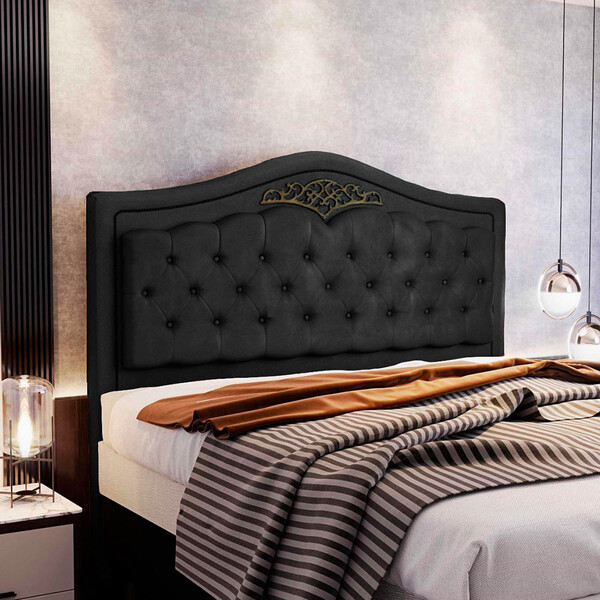 Cabeceira Holanda 1,95 M c/ Design Retro King Veludo Speciale