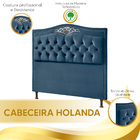 Cabeceira Holanda 195cm King Size Estofada Veludo Star Confort