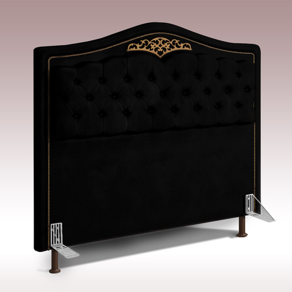 Cabeceira Holanda 1 40 Casal_star Confort - Holanda Preta