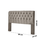 Cabeceira Iasmin 0.9 Solteiro Suede Marrom – Atraente Móveis