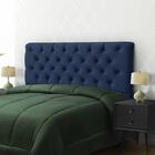 Cabeceira Imperatriz 1000 Plus Casal 1400mm Veludo Azul - Sim