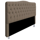 Cabeceira Imperatriz Cama Queem  1.60 Suede - Cappuccino