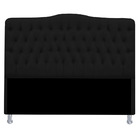Cabeceira Imperatriz Cama Queem  1.60 Suede - Preto