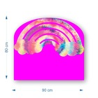 Cabeceira Infantil Arco Íris Tie-dye Com Led Ides