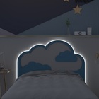 Cabeceira Infantil Dormindo Nas Nuvens Com Led