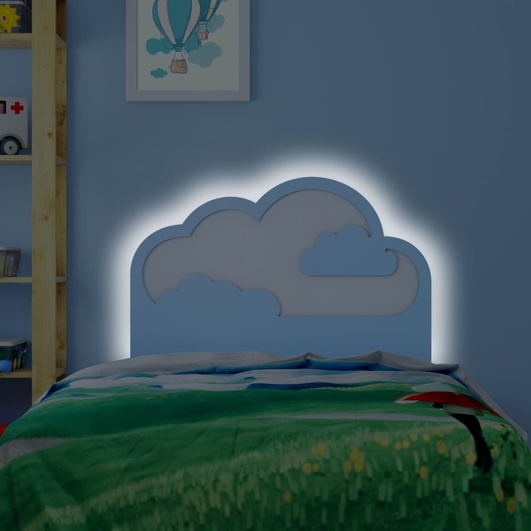 Cabeceira Infantil Dormindo Nas Nuvens Com Led Ides
