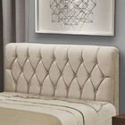 Cabeceira Istambul Mônaco Cama Casal Bege Capitonê Decoração