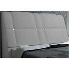 Cabeceira Itália Casal Box 140cm Suede Amassado Cinza