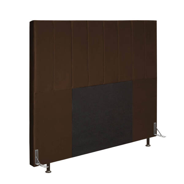 Cabeceira Jade Para Cama Box Casal 140 Cm Veludo Marrom - D'r