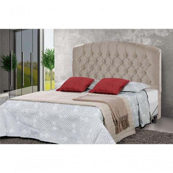 Cabeceira Jade Queen 160 Cm Sued Bege
