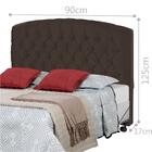 Cabeceira Jade Solteiro 90 Cm Sued Marrom