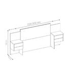 Cabeceira Jesse Cedro 4 Gavetas