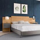 Cabeceira Jesse Nature Titanium 4 Gavetas