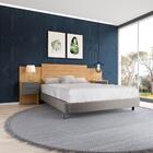 Cabeceira Jesse Nature Titanium 4 Gavetas