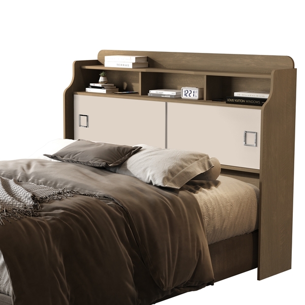 Cabeceira Jéssica Casal 1.4 Castanho/off White – Vj Móveis