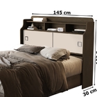 Cabeceira Jéssica Casal 1.4 Chocolate/off White – Vj Móveis