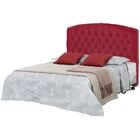 Cabeceira Jin Casal 140 Cm Sued Vermelho