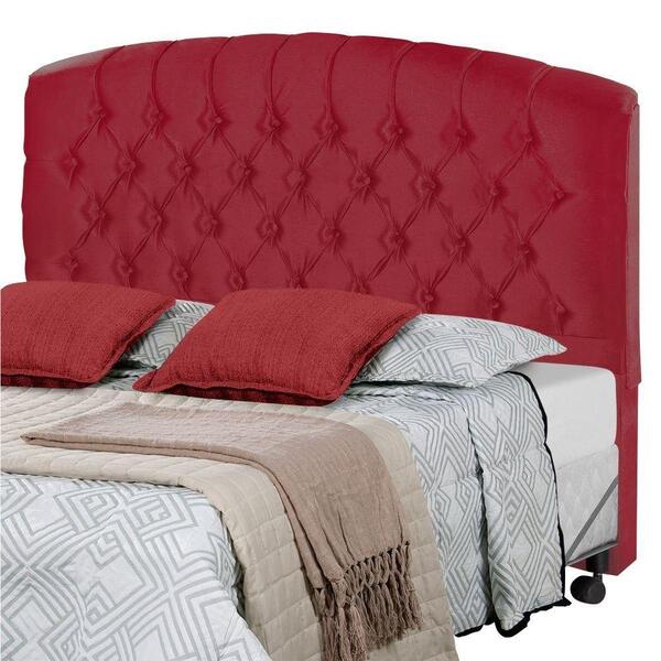 Cabeceira Jin Casal 140 Cm Sued Vermelho
