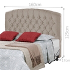 Cabeceira Jin Queen 160 Cm Sued Bege