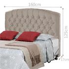 Cabeceira Jin Queen 160 Cm Sued Bege
