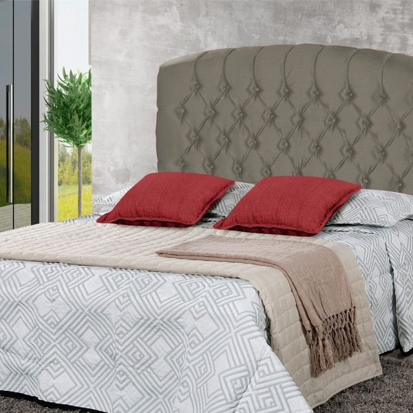 Cabeceira Jin Queen 160 Cm Sued Cinza