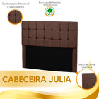 Cabeceira Julia Estofada King Size 195cm Em Suede Café Star C