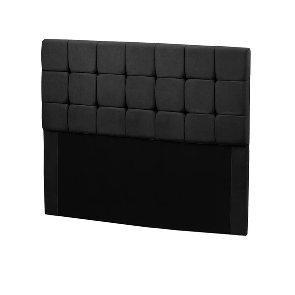 Cabeceira Julia Estofada King Size 195cm Em Veludo Preto Star