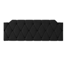 Cabeceira Kelly 140cm Estofada Suede Preto Para Cama Box Casal