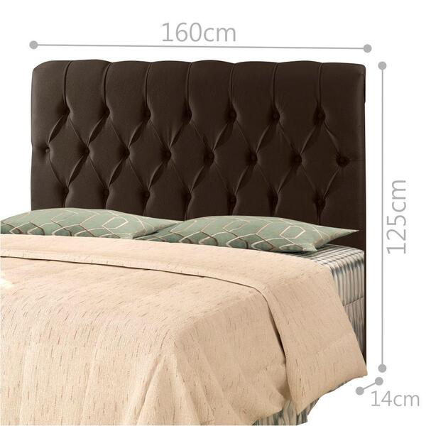 Cabeceira Kim Queen 160 Cm Sued Marrom